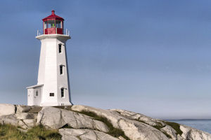 Ein Leuchtturm in Halifax, Neuschottland.